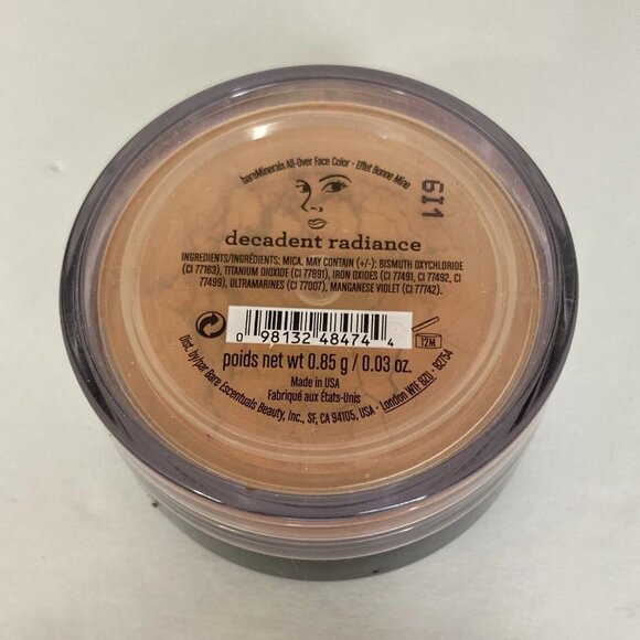 BareMinerals DECADENT RADIANCE All-Over Face Color - .03 oz/.85g - NEW Sealed - Picture 2 of 2